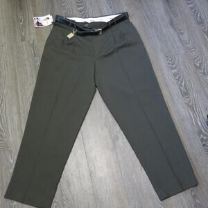 Vtg LANA FORMALS *NWT* Dress Pants Size 40x31 Men Pleated Belt Olive Green